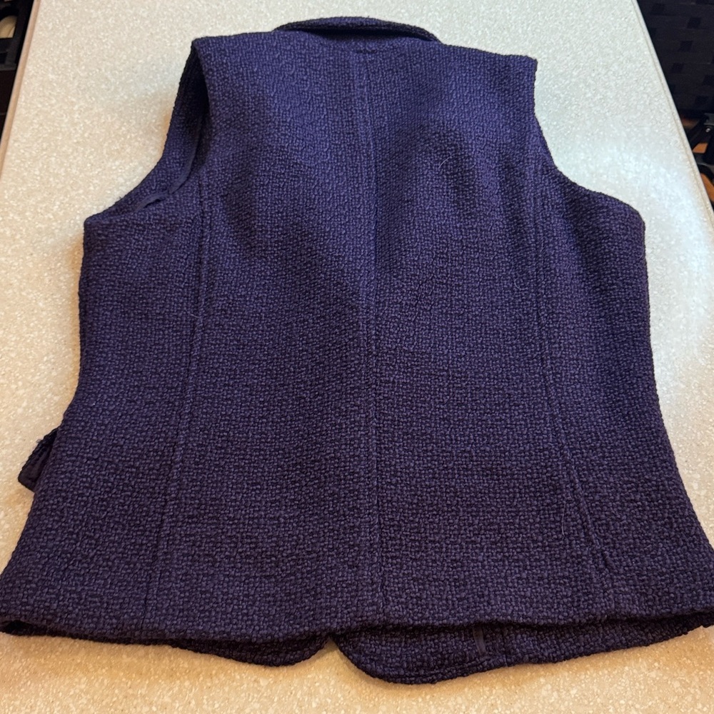 Coldwater Creek Wool Blend Sweater Vest Purple Sz M - Picture 2 of 7